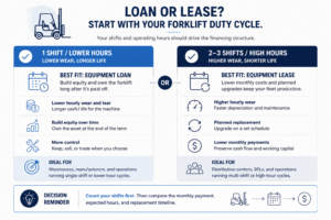 Loan or lease - start with your forklift duty cycle