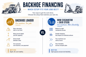 backhoe financing - which setup fits your jobs best
